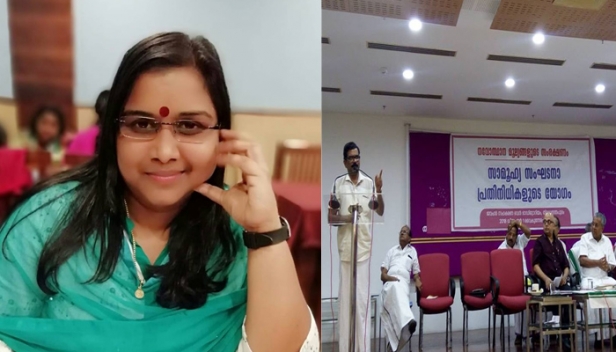 ഹാദിയയ്ക്കെതിരെ പോസ്റ്റിട്ടതിന് അപ്പുറം എന്ത് യോഗ്യതയാണ് സി.പി.സുഗതന് വനിതാ മതിലിന്റെ സംഘാടക സമിതിയിലെത്താൻ വേണ്ടത് ? ഇത്രയും മുസ്ലിം വിരുദ്ധതയൊക്കെ പോരേ ഒരു നവോത്ഥാന 'മുന്നേറ്റ' ത്തിന് ? എന്തുവ്യത്യസ്ത നിലപാടാണ് സിപിഎമ്മിനുള്ളതെന്ന് ചോദിച്ച് ശ്രീജ നെയ്യാറ്റിൻകര