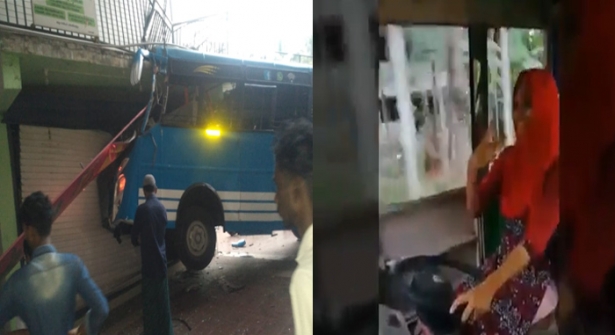 തട്ടമിട്ട മൊഞ്ചത്തി `ബനാറസ്` ബസ് ഓടിച്ചപ്പോൾ ഏവർക്കും അത്ഭുതം; ടിക് ടോക്കിലും വാട്സാപ്പിലും ഹിറ്റായതോടെ അഭിനന്ദന പ്രവാഹം; സഹിക്കാനാകാത്ത അസൂയക്കാർ പ്രചരിപ്പിച്ചത് ബസ് ഇടിച്ചെന്ന് ; ഷോപ്പിങ് കോംപ്ലക്സിലേക്ക് ഇടിച്ച് കയറിയ ബസ് ഓടിച്ചത് തട്ടമിട്ട പെൺകുട്ടിയെന്ന് കള്ളക്കഥ; ഒരേ നിറമുള്ള മറ്റൊരു ബസ് ഇടിച്ചപ്പോൾ ബസുകളുടെ പേര് മാറിയത് ശ്രദ്ധിച്ചില്ല; വ്യാജ പ്രചരണം പൊളിച്ചടുക്കി സോഷ്യൽ മീഡിയ