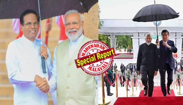 മഴ വന്നപ്പോൾ മോദിക്ക് കുട ചൂടി രാഷ്ട്രത്തലവന്മാർ; ആദ്യവട്ടം ആലിംഗനനയതന്ത്രത്താൽ ഹൃദയം കീഴടക്കിയ പ്രധാനമന്ത്രി രണ്ടാമൂഴത്തിലും വിദേശ രാഷ്ട്രത്തലവന്മാർക്ക് പ്രിയങ്കരൻ; ഷാങ്ഹായി ഉച്ചകോടിക്ക് ബിഷ്ടെക്കിൽ എത്തിയപ്പോൾ കുട ചൂടാൻ എത്തിയത് കിർഗിസ്ഥാൻ പ്രസിഡന്റ്; കൊളംബോയിൽ മഴ നനയാതിരിക്കാൻ കുട ചൂടിയത് മൈത്രിപാല സിരിസേനയും; തന്നെ മാനിച്ച നേതാക്കളുടെ സ്നേഹവായ്പിൽ വികാരാധീനനായി മോദി