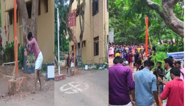 ബ്രണ്ണൻ കോളേജിലെ എബിവിപിയുടെ കൊടിമരം തകർത്ത് എസ്എഫ്ഐ; കൊടിമരം ഇളക്കിയത് യൂണിയൻ വിജയാഘോഷത്തിന് പിന്നാലെ; കോളേജിലെ ഭാരവാഹികളോട് വിശദീകരണം തേടുമെന്ന് എസ്എഫ്ഐ ജില്ലാ നേതൃത്വം
