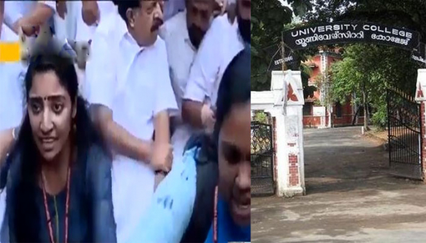 കെഎസ് യു പ്രവർത്തകൻ അമലിനെ എസ്എഫ്ഐ പ്രവർത്തകർ തടഞ്ഞുവച്ചതോടെ നേതാക്കളും പ്രവർത്തകരും ഒന്നടങ്കം യൂണിവേഴ്സിറ്റി കോളേജിലേക്ക്; പ്രതിഷേധ മാർച്ചിനിടെ കെ.എം.അഭിജിത്തിന് തടിക്കഷ്ണം കൊണ്ട് മർദ്ദനം; കല്ലേറിൽ നിരവധി പ്രവർത്തകർക്ക് പരിക്കേറ്റിട്ടും നോക്കി നിന്ന പൊലീസിന് നേരേ ക്ഷുഭിതനായി ചെന്നിത്തല; റോഡിൽ കുത്തിയിരുന്ന് പ്രതിഷേധം; ഇവിടെ എന്തിനാണ് പൊലീസെന്നും ചോദ്യം; വീണ്ടും സംഘർഷത്തിൽ വീർപ്പുമുട്ടി യൂണിവേഴ്സിറ്റി കോളേജ്