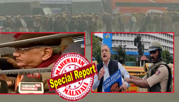 പൗരത്വ ഭേദഗതി ബില്ലിൽ രാജ്യത്ത് അണയാത്ത പ്രക്ഷോഭം; ചെങ്കോട്ടയിലേക്ക് മാർച്ചിന് ആഹ്വാനം ചെയ്ത നൂറിലധികം വിദ്യാർത്ഥികളെ അറസ്റ്റ് ചെയ്ത് നീക്കി; യെച്ചൂരിയും ഡി രാജയും അടക്കമുള്ള ഇടത് നേതാക്കൾ കസ്റ്റഡിയിൽ; 15 മെട്രോ സ്റ്റേഷനുകകൾ അടച്ചു; ചെങ്കോട്ടയിൽ നിരോധനാജ്ഞ; ബംഗലൂരുവിൽ പ്രതിഷേധ സമരത്തിൽ അണിചേർന്ന ചരിത്രകാരൻ രാമചന്ദ്രൻ ഗുഹയെ പൊലീസ് അറസ്റ്റ് ചെയ്ത് നീക്കി; പൗരാവകാശ പ്രവർത്തകൻ യോഗേന്ദ്ര യാദവും അറസ്റ്റിൽ; ഹൈദ്രാബാദ് യൂണിവേഴ്സിറ്റിയിലും പ്രക്ഷോഭം
