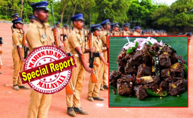 ഭക്ഷണ മെനുവിൽ നിന്ന് ബീഫ് ഒഴിവാക്കി കേരള പൊലീസ് അക്കാദമി; മുട്ടയും, കോഴിക്കറിയും, മീനുമെല്ലാം മെനുവിൽ ഉൾപ്പെടുത്തിയെങ്കിലും ബീഫ് പടിക്ക് പുറത്തായി; വിവാദമായപ്പോൾ ബീഫ് നിരോധിച്ചതല്ലെന്നാണ് അക്കാദമിയുടെ വിശദീകരണം; ഡയറ്റീഷ്യൻ തയ്യാറാക്കിയ മെനുവാണ് നൽകിയതെന്നും ട്രെയിനിങ് എഡിജിപി; ബീഫ് ഒഴിവാക്കിയതിലെ അതൃപ്തി സംഘടനകളെ അറിയിച്ച് പൊലീസുകാരും; സംഘപരിവാർ അജണ്ട നടപ്പിലാക്കാനുള്ള നീക്കമാണോ എന്നു ചോദിച്ചു സോഷ്യൽ മീഡിയ