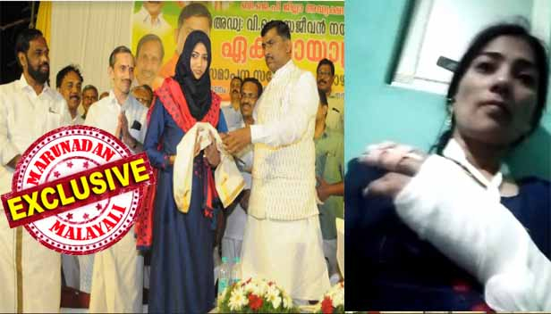 ആയിഷ നുസ്രത്ത് ബിജെപി വിട്ടിട്ടില്ല.. താൻ മതമല്ല പാർട്ടിയാണ് മാറിയത് എന്നാണ് ചങ്കൂറ്റത്തോടെ ആയിഷ; ഫേസ്ബുക്കിൽ വന്ന പോസ്റ്റ് തടങ്കലിലാക്കി മർദ്ദിച്ച് ബന്ധുക്കൾ പോസ്റ്റ് ചെയ്തതെന്ന് ആലുവ അനീഷ്; തെളിവായി യുവതി പരിക്കേറ്റ് കിടക്കുന്ന ചിത്രങ്ങളും ശബ്ദ സന്ദേശവും പുറത്തു വിട്ടു; ജിഹാദികളും കമ്മികളും തനിക്കും ആയിഷയ്ക്കും എതിരെ ഒരുമിച്ചിരിക്കയാണെന്നും അനീഷിന്റെ ആരോപണം; ബിജെപി ദേശീയ ജനറൽ സെക്രട്ടറി മുരളീധർ റാവുവിൽ നിന്ന് മെമ്പർഷിപ്പ് ഏറ്റുവാങ്ങിയ മുസ്ലിം യുവതി വീട്ടു തടങ്കലിൽ