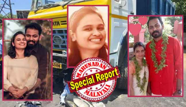 ഭീഷണിയേയും സംഘർഷത്തേയും എതിർത്ത് തോൽപ്പിച്ച് കളിക്കൂട്ടുകാരന്റെ കഴുത്തിൽ ഹൈന്ദവ ആചാര പ്രകാരം തുളസി മാല ചാർത്തിയത് യാഥാസ്ഥിക മുസ്ലിം കുടംബത്തിലെ അംഗം; പ്രണയിതാവിനൊപ്പം ഒരുമിച്ച് ജീവിക്കാൻ സഹിച്ച ത്യാഗങ്ങൾ എല്ലാം തട്ടിയെടുത്ത് അമിത വേഗതയിൽ പാഞ്ഞ് എത്തിയ ടോറസ്; മതമൗലികവാദികളെ തോൽപ്പിച്ച് ഒന്നിച്ചെങ്കിലും നന്ദകിഷോറിന്റെ പ്രിയതമയെ തട്ടിയെടുത്ത് അപകട മരണം; ചാവക്കാടിനെ ദുഃഖത്തിലാക്കി ഈ സ്കൂട്ടർ ആക്സിഡന്റ്; നൈമ ഇനി ഓർമ്മ ചിത്രം
