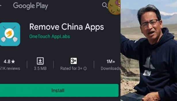 'റിമൂവ് ചൈന ആപ്‌സ്' രണ്ടാഴ്ചയ്ക്കുള്ളിൽ ഡൗൺലോഡ് ചെയ്തത് 10 ലക്ഷത്തിലേറെ ഇന്ത്യക്കാർ; ചൈനീസ് ഉൽപന്നങ്ങൾ ബഹിഷ്‌ക്കരിക്കണമെന്ന വാങ്ചുകിന്റെ ആഹ്വാനം ഏറ്റെടുത്ത് നമ്മുടെ രാജ്യം