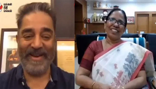ശൈലജ ടീച്ചറാണ് ഹീറോയെന്ന് നടൻ കമൽഹാസൻ; ആരോഗ്യപ്രവർത്തകരാണ് യഥാർഥ ഹീറോകളെന്നും അവരെ ഏകോപിപ്പിക്കുക മാത്രമാണ് താൻ ചെയ്യുന്നതെന്നും കേരളത്തിന്റെ ആരോഗ്യ മന്ത്രി