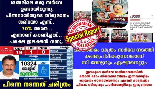 മണ്ടത്തരം മാത്രം സർവേ നടത്തിക്കണ്ടുപിടിക്കുന്നവരാണ് ഏഷ്യാനെറ്റും സീ വോട്ടറും; സർവേ ശരിയാണെങ്കിൽ ജോസ് ടോം നിയമസഭയിലും ഇന്നസെന്റും കുമ്മനവും എം.ബി.രാജേഷും പി.കെ.ബിജുവും പാർലമെന്റിലും ഇരുന്നേനെ; പിണറായിക്ക് വേണ്ടി ഇപ്പോൾ വെള്ളാപ്പള്ളി പരിഹസിച്ച പോലെ'മെഴുകൽ' ആണ് നടക്കുന്നത്; ചെന്നിത്തലയെ കൊച്ചാക്കുന്ന  ഏഷ്യാനെറ്റ് ന്യൂസ്- സി ഫോർ സർവേക്കെതിരെ  ട്രോളുകളുമായി കോൺഗ്രസ് ഗ്രൂപ്പുകൾ;  പ്രതികരിക്കാൻ മടിച്ച് കോൺഗ്രസ് നേതാക്കളും