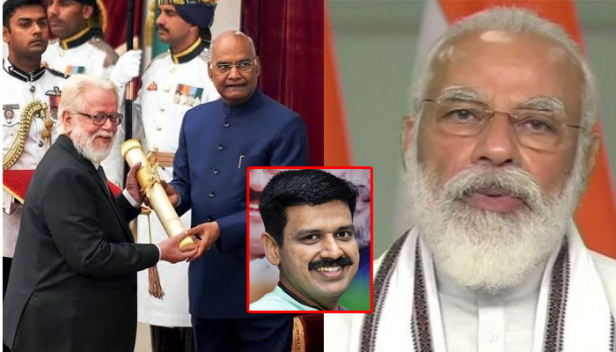 കേരളത്തിലെ രണ്ടു രാഷ്ട്രീയ മുന്നണികളും മാധ്യമങ്ങളും വേട്ടയാടിയ ഒരു ദേശസ്നേഹിയെ തിരിച്ചറിയാൻ..അംഗീകരിക്കാൻ..ആശ്വസിപ്പിക്കാൻ സർദാർ പട്ടേലിന്റെ നാട്ടിൽനിന്നും 56 ഇഞ്ച് നെഞ്ചളവുള്ള ഒരു പ്രധാന സേവകൻ വരേണ്ടി വന്നു..മറക്കരുത്; നമ്പി നാരായണനെ ആദ്യമായി അംഗീകരിച്ചത് ഗുജറാത്ത് മുഖ്യമന്ത്രിയായിരുന്ന നരേന്ദ്ര മോദി ആയിരുന്നുവെന്ന് ബിജെപി നേതാവ് സന്ദീപ് വാര്യർ