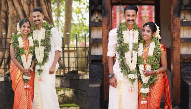 മറുനാടൻ മലയാളി റിപ്പോർട്ടർ പ്രകാശ് ചന്ദ്രശേഖറിന്റെ മകൾ അശ്വതി പ്രകാശ് വിവാഹിതയായി; വരൻ കൊല്ലം കടയ്ക്കൽ സ്വദേശി സഞ്ജു; വിവാഹ ചടങ്ങുകൾ നടന്നത് കോതമംഗലം തൃക്കാരിയൂർ മഹാദേവർ ക്ഷേത്രത്തിൽ