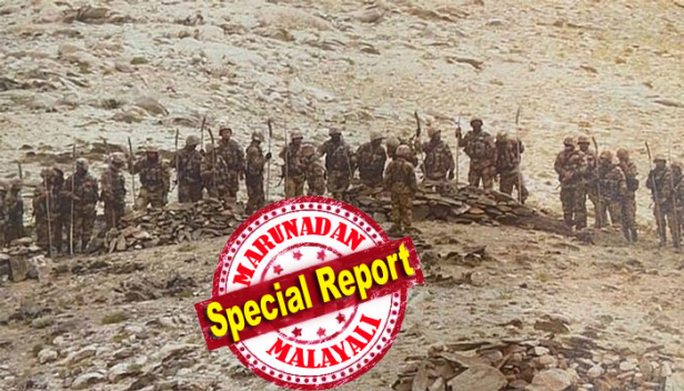 വെടിനിർത്തൽ കരാർ നിലനിൽക്കുന്ന അതിർത്തിയിലേക്ക് ചൈനീസ് സൈന്യം എത്തിയത് പ്രാകൃത ആയുധങ്ങളുമായി; കുന്തങ്ങൾ മുതൽ അറ്റത്ത് വാൾമുനയുടെ മൂർച്ചയുള്ള പരമ്പരാഗത ചൈനീസ് ആയുധം വരെ കയ്യിലേന്തി എത്തിയത് അറുപതോളം സൈനികർ എന്നും വെളിപ്പെടുത്തൽ; മുഖ്പാരി മലമുകളിൽ ആയുധങ്ങളേന്തി നിൽക്കുന്ന പിഎൽഎ സൈനികരുടെ ചിത്രങ്ങൾ പുറത്ത് വിട്ടത് 'ഇന്ത്യൻ സർക്കാർ വൃത്തങ്ങൾ'
