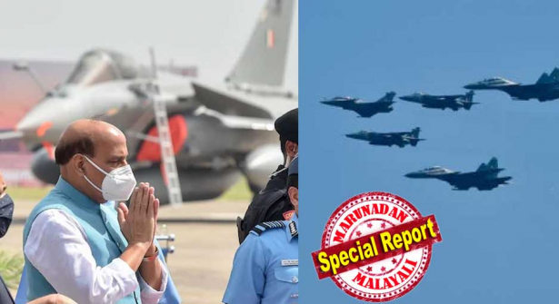 ഇന്ത്യൻ വ്യോമസേനയ്ക്ക് ഇനി ഇരട്ടപ്രഹര ശേഷി; റഫാൽ യുദ്ധവിമാനങ്ങൾ ഔദ്യോഗികമായി വ്യോമസേനയുടെ ഭാഗമായി; സേനയുടെ പ്രതിരോധശേഷിയിൽ വിപ്ലവകരമായ മാറ്റങ്ങളുണ്ടാകുമെന്ന് പ്രതിരോധമന്ത്രി രാജ്നാഥ് സിങ്; ഇന്ത്യയുടെ പരമാധികാരത്തെ ചോദ്യം ചെയ്യുന്നവർക്കുള്ള ശക്തമായ സന്ദേശമാണിതെന്നും മന്ത്രി; മിറാഷ് യുദ്ധ വിമാനങ്ങളേക്കാൾ ശേഷിയുള്ള റഫാലിന് രാത്രിയും പകലും ഒരുപോലെ ആക്രമണം നടത്താൻ സാധിക്കും