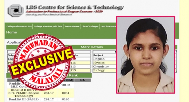 ബി എസ് സി നഴ്സിങ് റാങ്ക് ലിസ്റ്റിൽ ലഭിക്കേണ്ടത് രണ്ടായിരത്തിൽ താഴെ റാങ്ക്; ലഭിച്ചത് പതിനായിരത്തിനു മുകളിലും; റാങ്ക് ലിസ്റ്റ് കണ്ടു ഞെട്ടിയപ്പോൾ മനസിലായത് പാകപ്പിഴ; ഇംഗ്ലീഷിൽ നൂറിൽ നൂറു മാർക്കും നേടിയ മിടുക്കിക്ക് നൽകിയത് നൂറ്റി ഇരുപതിൽ നൂറു മാർക്ക്; എൽബിഎസ് പ്രതിസന്ധിയിലാക്കിയത് കണ്ണൂരുകാരിയായ മരിയയുടെ പഠന മോഹം
