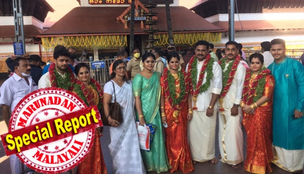 പഞ്ചരത്നങ്ങളിൽ മൂന്നു പേർ സുമംഗലികളായി; മറുനാടൻ സബ് എഡിറ്റർ ഉത്തരയുടെയും സഹോദരിമാരുടെയും വിവാഹം നടന്നത് ഗുരുവായൂർ കണ്ണന്റെ തിരുനടയിൽ; ചടങ്ങുകൾ എല്ലാം മുന്നിൽ നിന്ന് നടത്തി ഉത്രജൻ