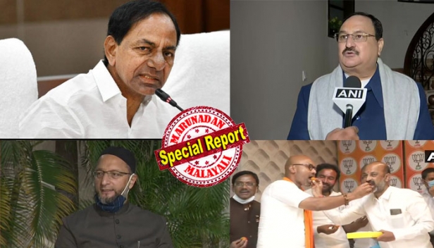 ജയിച്ചാൽ ഹൈദരാബാദിന്റെ പേര് മാറ്റി 'ഭാഗ്യനഗർ' എന്നാക്കുമെന്ന് യോഗി ആദിത്യനാഥ്; റോഡിനും വെള്ളത്തിനും പകരം പാക്കിസ്ഥാനും ജിന്നയും, രോഹിങ്യകളും നിറഞ്ഞുനിന്ന പ്രചാരണം; ഹൈവോൾട്ടേജ് ക്യാമ്പെയിനിലൂടെ ബിജെപി ടിആർഎസിൽ നിന്ന് ചോർത്തിയത് 40 ശതമാനം സീറ്റുകൾ; ഹൈദരാബാദ് മുനിസിപ്പൽ തിരഞ്ഞെടുപ്പിൽ ടിആർഎസ് ഏറ്റവും വലിയ ഒറ്റകക്ഷി ആയെങ്കിലും തിളക്കം കുറച്ചത് ബിജെപിയുടെ വൻ കുതിപ്പ്; ഇത് 2023 ലെ നിയമസഭാ തിരഞ്ഞെടുപ്പിനുള്ള കർട്ടൻ റെയ്സർ