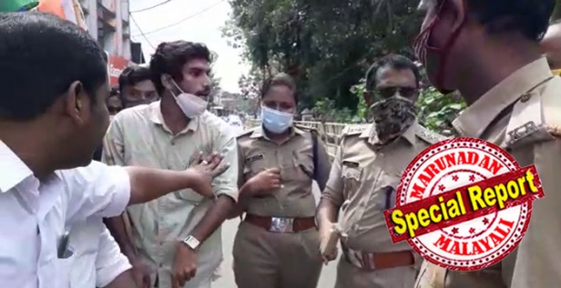 ഞാനെന്നാ ഊ... നിൽക്കുവാന്നോ?: പത്തനംതിട്ട നഗരസഭയ്ക്ക് മുന്നിൽ പ്രതിഷേധം നടത്തിയ യൂത്ത്കോൺഗ്രസുകാരെ തടയാൻ ശ്രമിച്ച പൊലീസുകാരന് നേരെ ഇൻസ്പെക്ടറുടെ ആക്രോശം: ഡിജെ പാർട്ടി ഡി വൈ എഫ് ഐക്കാർക്ക് നടത്താമെങ്കിൽ ഞങ്ങൾക്കുമാകാമെന്ന് യൂത്ത് കോൺഗ്രസ്