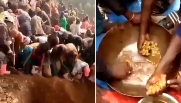 മലനിരകളിൽ വൻ സ്വർണ നിക്ഷേപം; കുഴിച്ചെടുത്ത് ഗ്രാമവാസികൾ: വീഡിയോ വൈറൽ