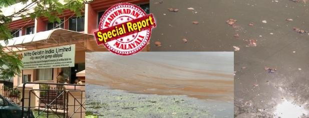 കോവിഡിന്റെ മറവിൽ നീറ്റാ ജലാറ്റിൻ കമ്പനിയുടെ ക്രൂരത വീണ്ടും; ചാലക്കുടിപ്പുഴ കാളകൂട വിഷമാകുന്നതായി പഠനങ്ങൾ; പുഴയിലേയ്ക്ക് ഒഴുക്കിവിടുന്ന രാസ ഖര മാലിന്യങ്ങൾ കുടിവെള്ളം മുട്ടിക്കുന്നത് പത്ത് ലക്ഷം പേരുടെ; പുഴയുടെ നിറം മാറുന്നു; കോവിഡ് കാലത്ത് പ്രതിഷേധിക്കാൻ പോലുമാകാതെ കാതികുടം ജനത