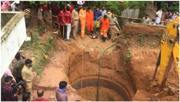 വടകരയിൽ കിണർ നിർമ്മണത്തിനിടെ മണ്ണിടിഞ്ഞു; തൊഴിലാളി മണ്ണിനടിയിൽ അകപ്പെട്ടു;  രക്ഷാ പ്രവർത്തനത്തിന് തിരിച്ചടിയായി കനത്ത മഴയും