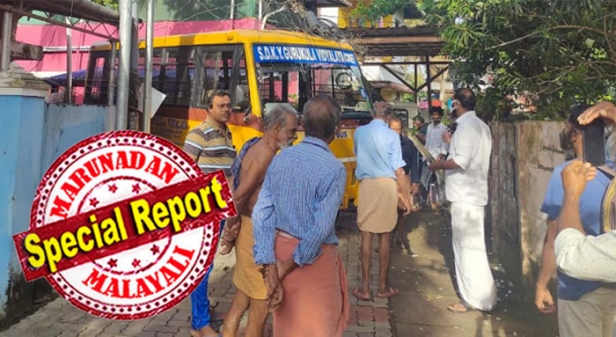 സ്ക്കൂൾ ബസിന് മുകളിലേക്ക് വലിയ ശബ്ദത്തോടെ ഇലക്ട്രിക് പോസ്റ്റ് ഒടിഞ്ഞു വീണു; വൈദ്യുത കമ്പികളും കേബിളുകളും ഒപ്പം വീണു; എന്തു ചെയ്യണമെന്നറിയാതെ ഒന്നു പകച്ചു; ഒട്ടും ആലോചിക്കാതെ കുട്ടികളെ ബസിനുള്ളിൽ നിന്നും പുറത്തിറക്കി; കൺമുന്നിൽ നടന്ന അപകടം ഓർക്കാനാകുന്നത് നടുക്കത്തോടെ മാത്രം; മരട് സ്വദേശി വിനു അപകടം ഓർത്തെടുക്കുമ്പോൾ