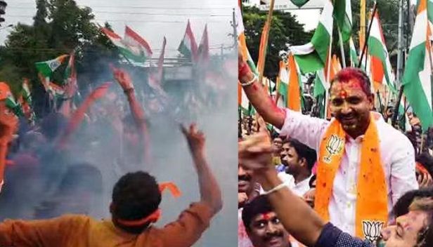 പാലക്കാട് നഗരത്തിൽ ഡിജെ പാട്ടിനൊപ്പം ദേശീയപതാക വീശി നൃത്തം; യുവമോർച്ചയുടെ തിരംഗ് യാത്രയിൽ ദേശീയപതാകയെ അപമാനിച്ചെന്ന് പരാതി; കെ. സുരേന്ദ്രൻ പങ്കെടുത്ത പരിപാടിയിലെ നിയമലംഘനം പൊലീസ് അവഗണിക്കുന്നെന്ന് യൂത്ത് കോൺഗ്രസ്