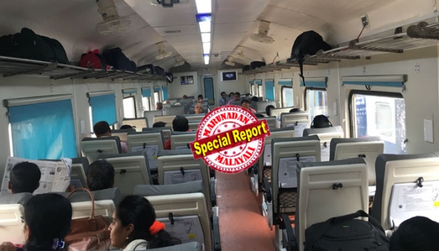 ജനശതാബ്ദിയെ വെല്ലുന്ന സീറ്റിങ്ങ്; കടന്നു വരുന്ന സ്റ്റേഷനുകൾ മുൻകൂട്ടി അറിയിക്കാൻ എൽ.ഇ.ഡി സിസ്റ്റം; യാത്രക്കാരുടെ ബോറടി മാറ്റാൻ സിനിമാ ഗാനവും; അപകട തീവ്രത കുറക്കാൻ സെന്റർ ബഫർ കപ്ലിങ്; അടിമുടി മാറ്റവുമായി വേണാട് എക്സ്പ്രസ്സ്